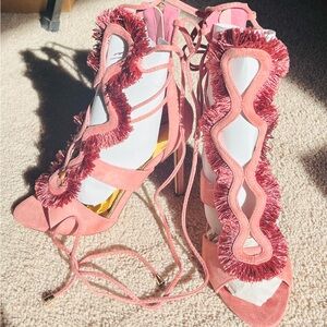 Liliana Strappy Beautiful Dusty Pink Heels Size 10